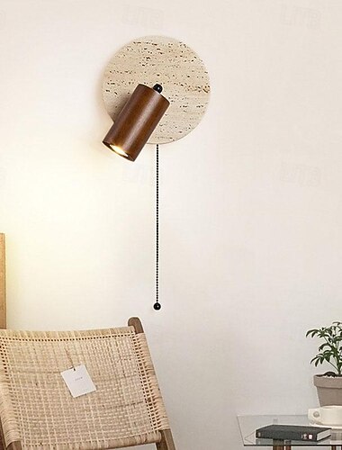  φωτιστικό τοίχου led μοντέρνα pull chain stone e27 φωτιστικά τοίχου δημιουργικές απλίκες τοίχου ρυθμιζόμενες σκανδιναβικές για υπνοδωμάτιο, σαλόνι, κομοδίνο, απλίκες τοίχου διαδρόμου