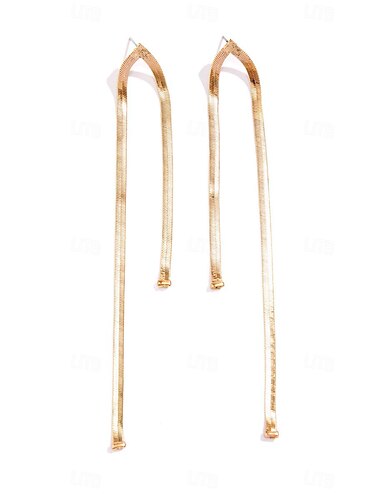  Mujer Pendients de aro Borlas Precioso Importante Plateado Aretes Joyas Plata / Dorado Para Fiesta Discoteca 1 Par