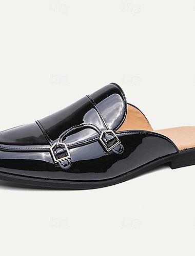  Herren Cloggs & Pantoletten PU Leder Komfortabel Rutschfest Halbschuhe Schwarz Weiß