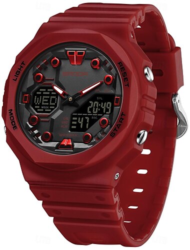  SANDA Herren Digitaluhr Draussen Modisch Lässige Uhr Armbanduhr leuchtend Stopuhr Wecker Countdown TPU Beobachten