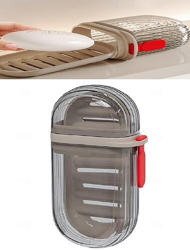  旅行用石鹸ケース、旅行用漏れ防止石鹸容器、透明旅行用石鹸箱 - ポータブル旅行用石鹸ケース、シャンプーコンディショナーバー石鹸旅行用ホルダー