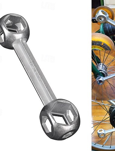  מפתח עצם משושה 10 ב-1 6-15 מ"מ מיני נייד לתיקון אופני אופניים כלי תיקון מומנט חורי מפתח ברגים לרכיבה על אופניים רב כלים