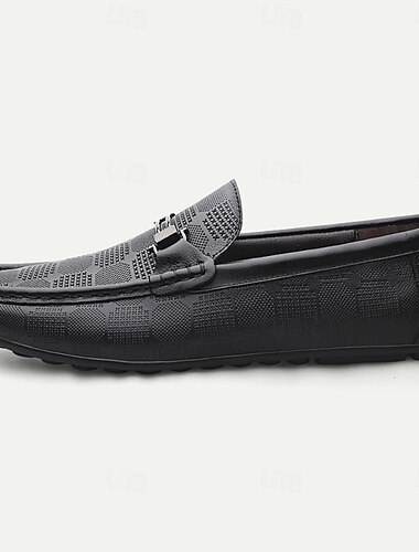  Herren Loafer & Slip On Komfort-Müßiggänger Penny Loafers Leder Premium-Leder Komfortabel Rutschfest Halbschuhe Schwarz Weiß