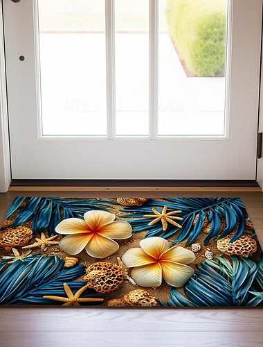 Strand Seesterne Fußmatte Küchenmatte Bodenmatte rutschfeste Flächenteppich Ölbeständiger Teppich Indoor Outdoor Matte Schlafzimmer Dekor Badezimmermatte Eingangsteppich