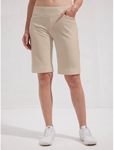  Damen Kurze Golfhosen Marineblau Schwarz Khaki Kurze Hose Damen-Golfkleidung, Kleidung, Outfits, Kleidung