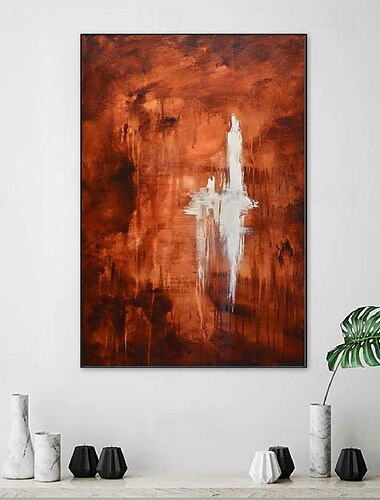  Abstract Painting hand painted 3D Textured red painting Wall Art Abstract Morandi Color Painting On Canvas Painting Gift For Her Wabi-Sabi art for Living Room Decor Neutral Wall Art