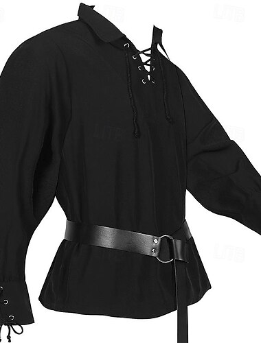  Medievale Rinascimento 17° secolo Blusa / Camicia Cintura in Vita Pirata Vichingo Costume Per uomo Celtico Costumi da pirata Halloween Carnevale Mascherata Performance LARP Fiera Rinascimentale Adulti