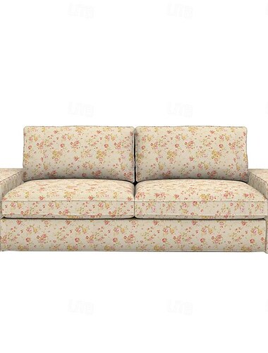  Copridivano in cotone 100% di colore floreale e trapuntato