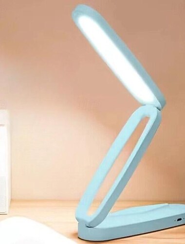  LED-Tischlampe im modernen Stil, faltbares Leselicht mit Touch-Steuerung, USB-Schreibtischlampe mit 3-stufig dimmbarer Helligkeit, wiederaufladbarer Lithium-Akku, poliertes Kunststoff-Finish –