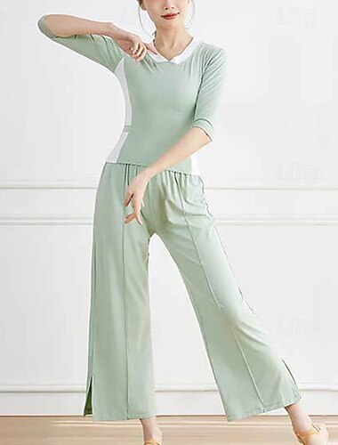  Sportovní oděvy Vrchní deska Čistá Barva Barevně dělené Dámské Výkon Trénink Poloviční rukáv Vysoký Polyester
