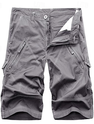  Bărbați Pantaloni Scurți Cargo Σορτς πεζοπορίας Buzunar cu Fermoar Mată Sport Lungimea genunchiului Casual Zilnic Casual Potrivire Largă Albastru Lac Verde Militar Inelastic