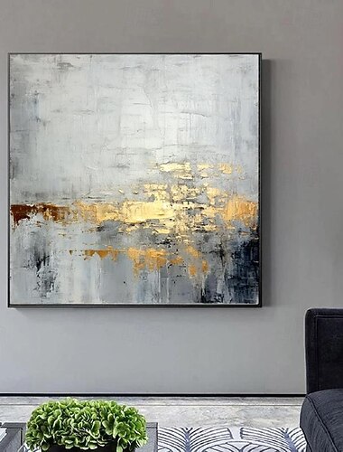  dipinto minimalista astratto di montagna dipinto a mano extra large paesaggio foglio di pittura arte della parete grigio oro tela dipinto su tela grande arte della parete pittura astratta per