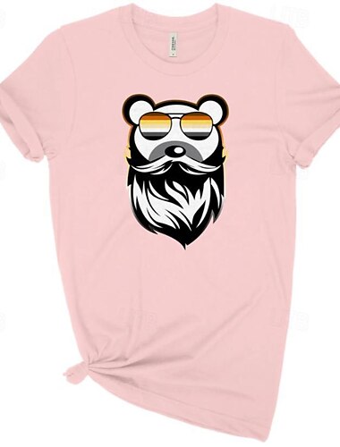 LGBTQ LGBTQ T-Shirt-Ärmel Pride-Shirts Regenbogen Bärtiger Bär Lesbisch Fröhlich Für Unisex Erwachsene Halloween Karneval Maskerade Heißprägen Pride Parade Pride-Monat