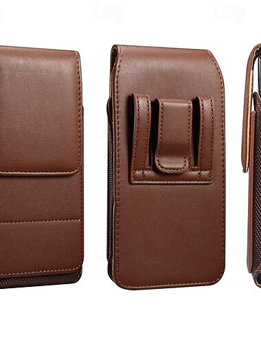  Männer Handyschlaufe Holstertasche Gürtel Hüfttasche Requisiten Pu-Leder Geldbörse Telefon Brieftasche Vintage Gürtel Handy Schutzhülle