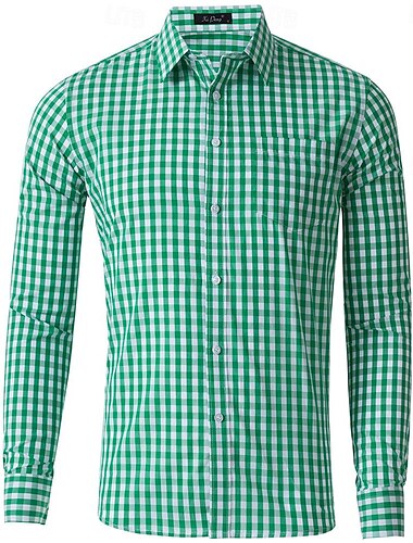 Karneval Oktoberfestbier Kostüm Bluse / Hemd Lederhosen Oktoberfest / Bier Bayerisch Bayerisch Wiesn Traditioneller Stil Wiesn Herren Stoff im traditionellen Stil Hemd