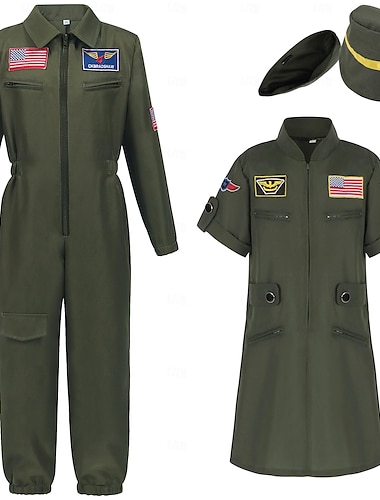  Top Gun Πιλότος Στολές Ηρώων Σύνολα Στολές Στολές Ηρώων Στολές Ηρώων Ταινιών for Αγορίστικα Κοριτσίστικα Παιδικά Μασκάρεμα Εκδήλωση / Πάρτι