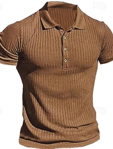 Homens Camisa de golfe pólo de golfe Trabalho Casual Lapela Manga Curta Básico Moderno Tecido Tiras Horizontais Botão Primavera Verão Normal Branco Azul Marinha Cáqui Cinzento Claro Camisa de golfe   Homens Camisa de golfe pólo de golfe Trabalho Casual Lapela Manga Curta Básico Moderno Tecido Tiras Horizontais Botão Primavera Verão Normal Branco Azul Marinha Cáqui Cinzento Claro Camisa de golfe