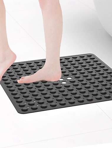  douchematten met afvoergat - antislip badmat, schimmelwerend, sneldrogend, comfortabel en veilig voor kinderen en ouderen