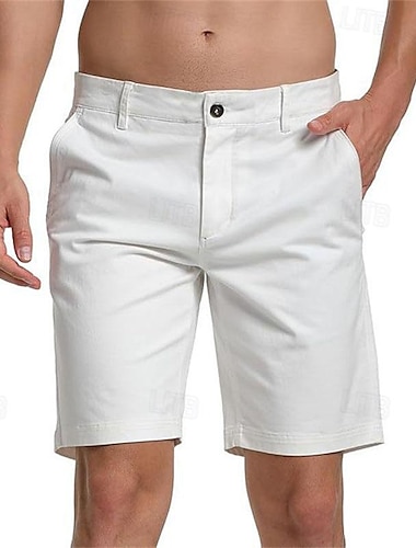  Herren Rosa Shorts Shorts Kurze Hosen Sommer-Shorts Arbeitsshorts Taste Tasche Glatt tragbar Kurz Outdoor Täglich Modisch Klassisch Schwarz Weiß