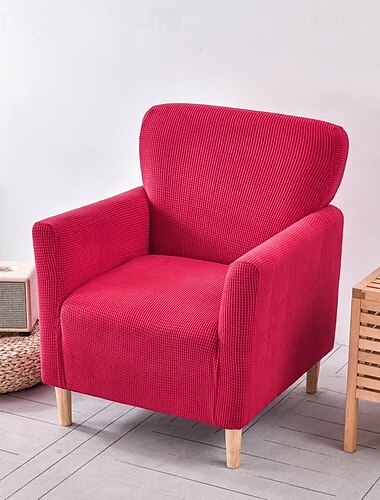  Sesselbezug, Schonbezug in T-Form, Jacquard-Maisfleece, für Sessel für Wohnzimmer, Schlafzimmer, Büro, elastische Einzelsofabezüge, Home-Bar-Theke