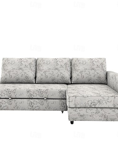  100% Cotton Sofa Bed Cover Floral Quilted Colored Cotton Slipcovers with Armrest  FRIHETcover LITB PRIME cover