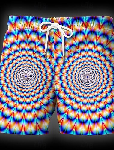  Hombre Geométrico de impresión en 3D Boxers de Natación Pantalones de Natación Pantalones de Surf Media cintura Moda Ropa de calle Design Casual Diario Festivos Bolsillo Correa Cintura elástica