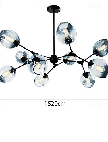  10ライト 96 cm シングルデザイン ペンダントライト メタル ガラス アーティスティック モダンスタイル 塗装仕上げ 近代の 北欧スタイル 110-120V 220-240V