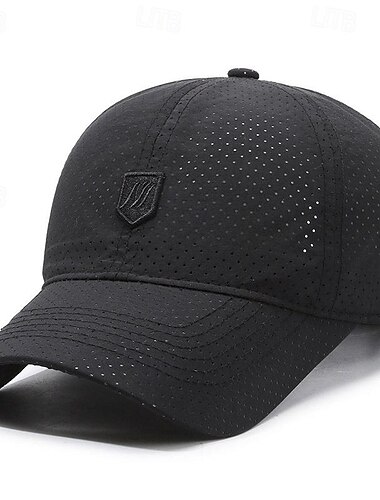  Herren Cap Basecap Sonnenhut Kappe Schwarz Weiß Polyester Modisch Brautkleider schlicht Strasse Täglich Glatt Einstellbar Sonnenschutz Atmungsaktiv Schnelltrocknend