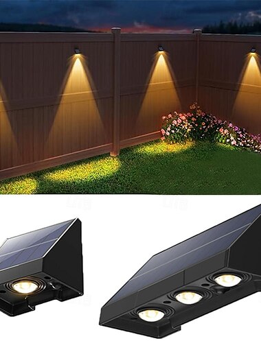  Lampe de lavage de mur solaire minimaliste moderne, lumière d'escalier de marche sloar, lumière de terrasse de cour étanche, mur extérieur de jardin, décoration extérieure, lampe de clôture solaire,