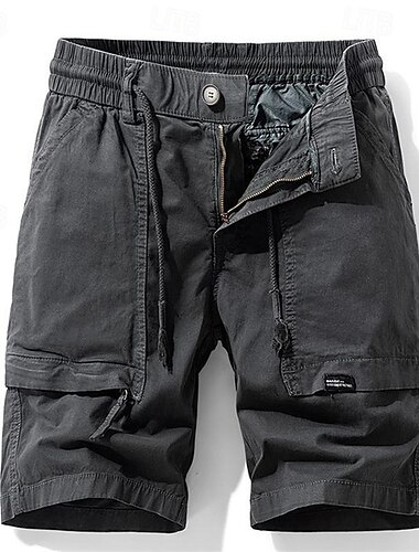  Men's Tactical Shorts Cargo Shorts Shorts Pocket Drawstring Elastic Waist Plain Wearable Short Outdoor Daily Camping & Hiking Fashion Classic Black Yellow
