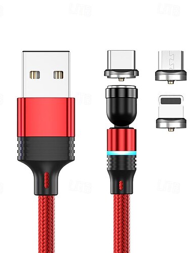  Multi-Ladekabel 0,5m (1.5ft) 3,3 Fuß 6,6 Fuß USB A auf Lightning / Mikro / USB C 2.4 A Ladekabel Schnellladen Nylon geflochten 3 in 1 Magnetisch Für Samsung Xiaomi Huawei Handy-Zubehör