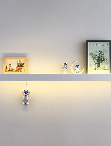  LED-Wandleuchte, warmweiß, Regal, Wandhalterung, Leuchte, rechteckige Innenregale, Wandleuchten, elegantes mattiertes Acryl, rostfrei, 85–265 V