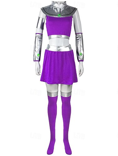  Teen Titans Cosplay Animé Kjolar Cosplay-kostym Kläder Cosplay-kostymer Karnival Maskerad Kostym Till Dam Vuxna