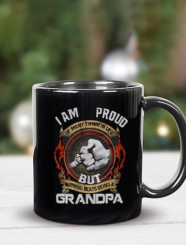 Vatertags-Papa-Becher, lustige Tasse für ältere Menschen, 312 ml, Keramik-Kaffeetasse, Teetasse, Senioren-Tasse