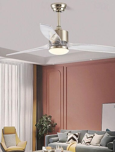  takvifte med lys app & fjernkontroll 105/130cm dimbar 6 vindhastigheter moderne takvifte for soverom, stue, lite rom 110-240v