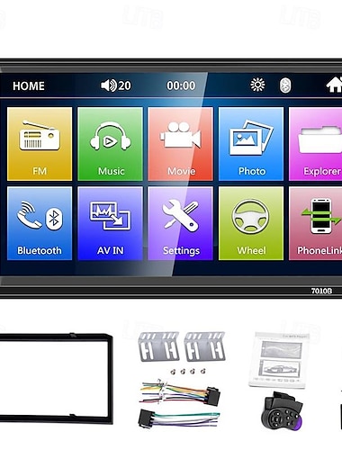  7010b doppio din autoradio touch screen da 7 pollici auto lettore mp5 supporto fm usb car stereo 7010b elettronica auto