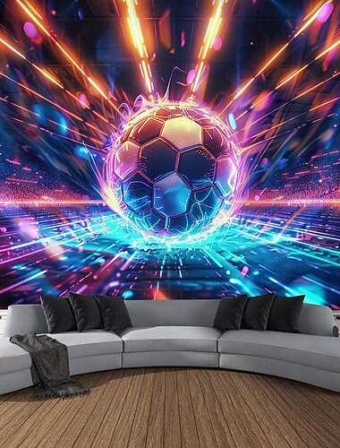  uefa euro 2024 blacklight שטיח קיר uv תגובתי זוהר בחושך אצטדיון מלכותי כדורגל טריפי ערפילי תלוי שטיח קיר אמנות קיר לחדר שינה בסלון