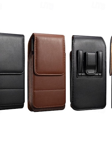  mannen mobiele telefoon loop holster case riem heuptas rekwisieten pu lederen portemonnee telefoon portemonnee vintage riem mobiele telefoon beschermende schede
