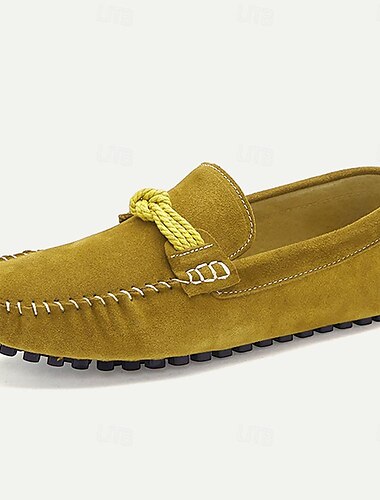  Herren Loafer & Slip On Komfort-Müßiggänger Penny Loafers PU Leder Komfortabel Rutschfest Halbschuhe Gelbbraun Wein Schwarz