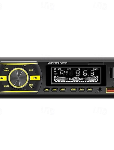  نظام سيارة مشغل MP3 واحد مدمج USB 1.5A قارئ بطاقة الشحن AUX راديو FM مساعد صوت ستيريو تلقائي
