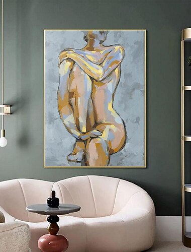  handgemaakte olieverf canvas kunst aan de muur decoratie figuur abstract man naakt voor home decor gerold frameloos ongerekt schilderij
