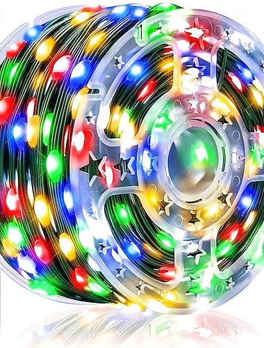  100M Flexibele LED-verlichtingsstrips Verlichtingsslingers Kerst String Lights 1000 LEDs 2835 SMD Warm wit Meerkleurig netto wit Creatieve lichtslingers Kerstverlichting Feest Vakantie Bruiloft 31 V
