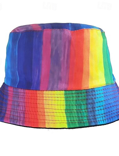  LGBTQ Arco iris Sombreros Adulto Hombre Mujer Homosexuales lesbiana Desfile del orgullo Mes del Orgullo Mascarada Disfraz de carnaval fácil