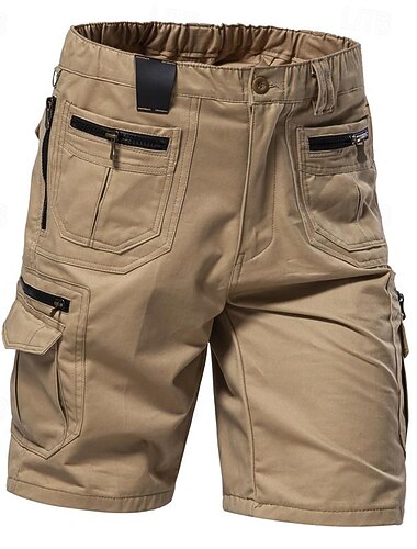  Per uomo Pantaloncini tattici Pantaloncini modello cargo Pantaloni modello Capri Bottoni Tasca con cerniera Liscio Indossabile Polpaccio Esterno Giornaliero Campeggio e hiking Di tendenza Classico