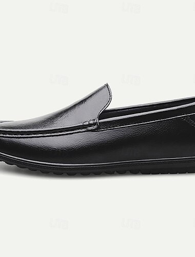  Homens Mocassins e Slip-Ons Mocassins Comfort Penny Loafers Couro Confortável Antiderrapante Mocassim Preto Marron