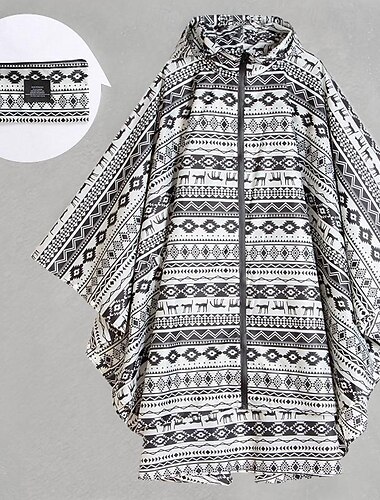  Unisex Regnfrakk til turbruk Utendørs Vanntett Lettvekt Rippebestandig Turantrekk Turklær Vår Høst Hattetrøje Regnfrakke Regn poncho Helfarge Svart Gul Blå