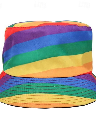  LGBTQ LGBTQ Regenbogen Mützen Erwachsene Herren Damen Fröhlich Lesbisch Pride Parade Pride-Monat Maskerade Einfaches Karnevalskostüm