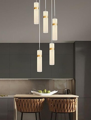  3-luz 5-luz 28 cm Desenho Único Ilha Design Luzes Pingente Acrílico Acrílico Galvanizar Acabamentos Pintados Moderno Estilo nórdico 85-265V