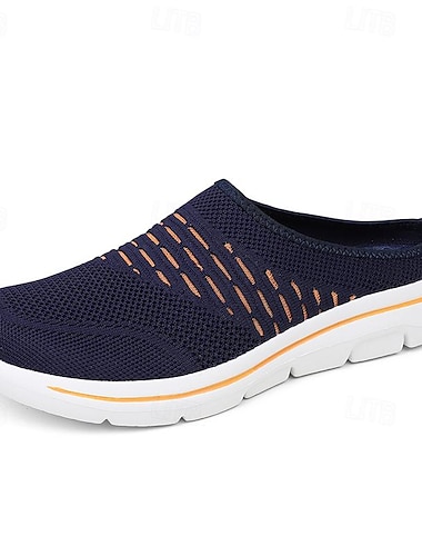  Homme Sabots et mules Grandes Tailles Chaussures de confort Entreprise Décontractées du quotidien Tissage Volant Respirable Confortable Mocassins Gris foncé Noir Bleu Printemps Automne
