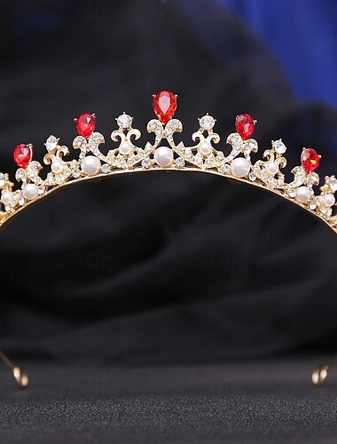  Kronen-Tiaras Stirnbänder Kopfbedeckung Künstliche Perle Strass Hochzeit Cocktail Elegant Luxus Mit Strass Kunstperlen Kopfschmuck Kopfbedeckung